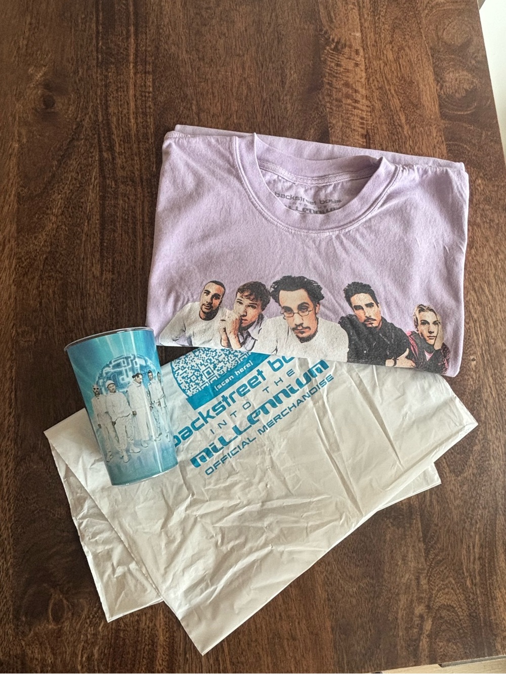 Official Sphere BSB Backstreet Boys We're Back Again Tee, reusable cup, bag SET